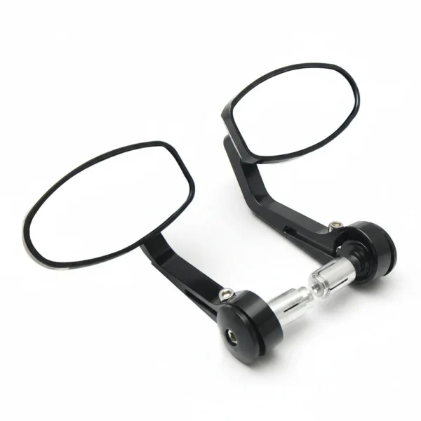 Espejos Moto Panorámicos Universales Tope de Puño Metálico