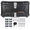 Maleta de moto Top case 65 litros Aluminio Negro desmontable SRL