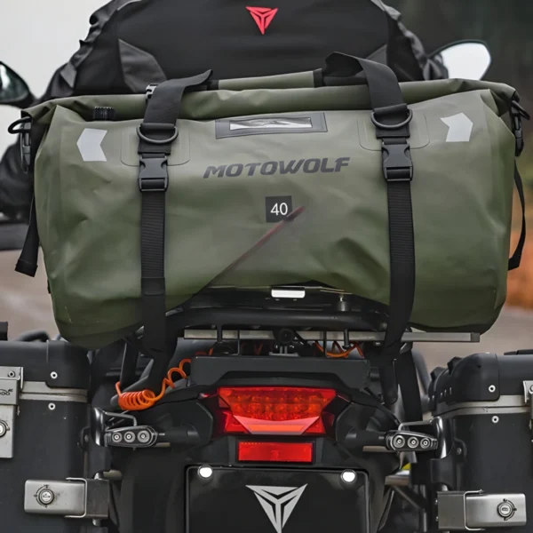 Bolso impermeable moto 40L Gris