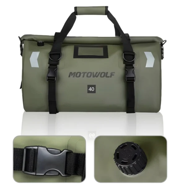 Bolso impermeable moto 40L Gris