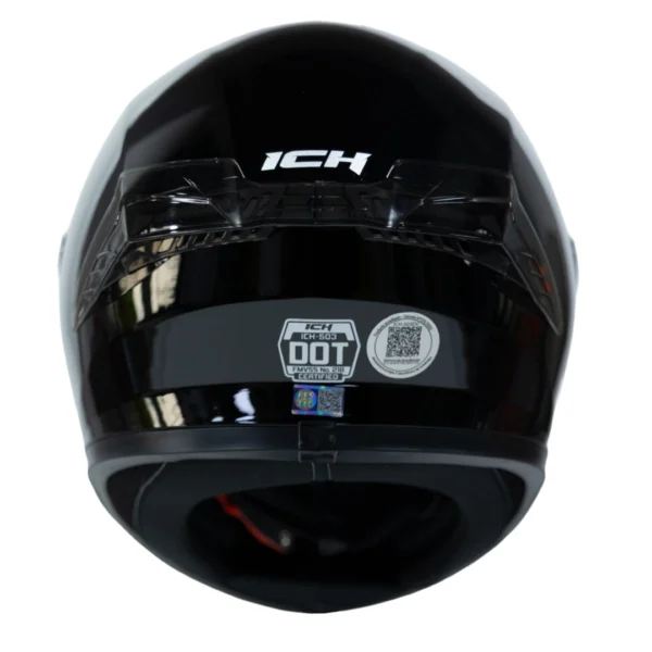 Casco Moto ICH 503 Solid Negro Brillo Integral