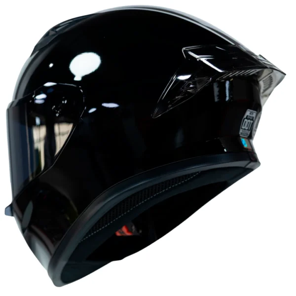 Casco Moto ICH 503 Solid Negro Brillo Integral