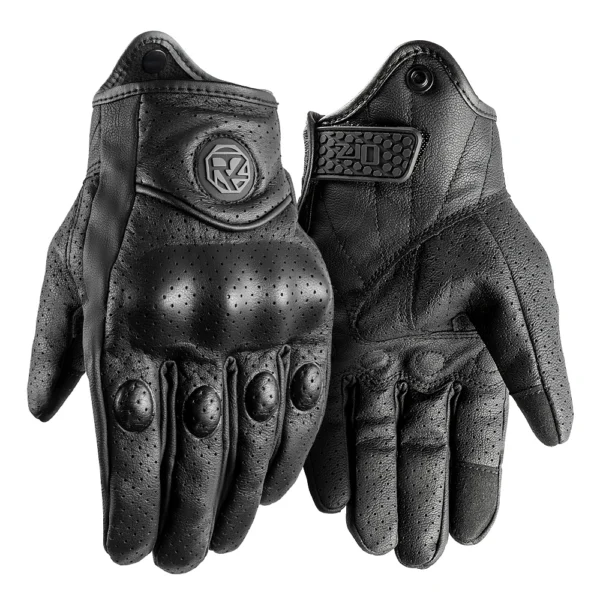 Guantes de Moto Cuero Perforado Touch ORZ
