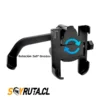 Porta celular de moto con brazo metalico para espejo
