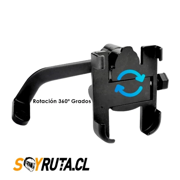 Porta celular de moto con brazo metalico para espejo