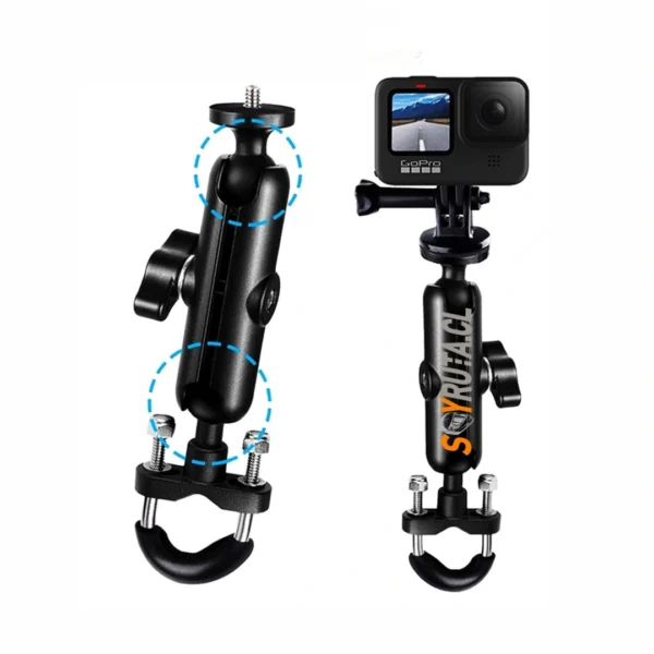 Soporte de moto flexible 360° Para Gopro metálico