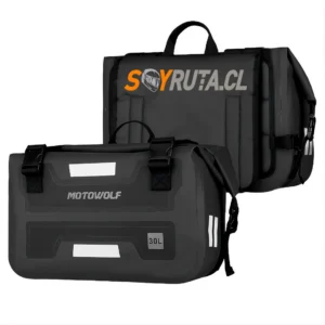 Alforjas Laterales Moto 30L Impermeables Negro
