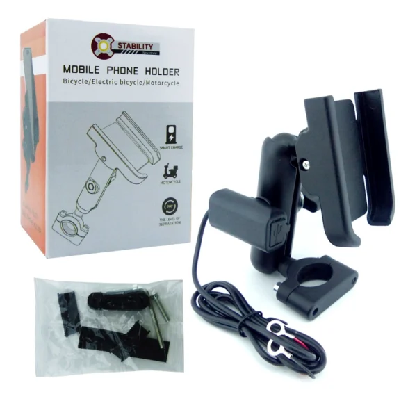 Porta celular para Manubrio con USB de Carga