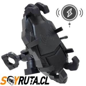 Soporte celular moto con carga inalámbrica rápida