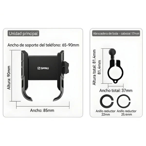 compressed_Soporte Celular Moto SMNU F1 – Ajuste Rápido One Click SOYRUTA (2) Soporte Celular Moto SMNU Ajuste Rápido One Click