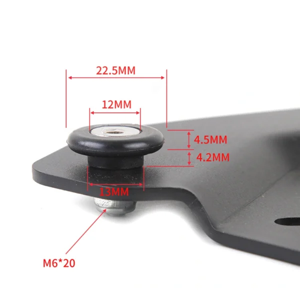 Topes Plásticos para Base de Top Case (4 Unidades)  tipo T