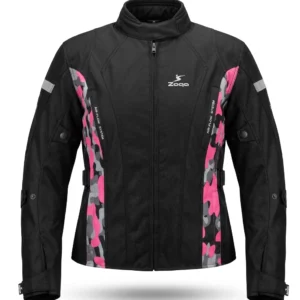 Chaqueta de Moto Mujer Air Flow Camuflaje Rosa Negra
