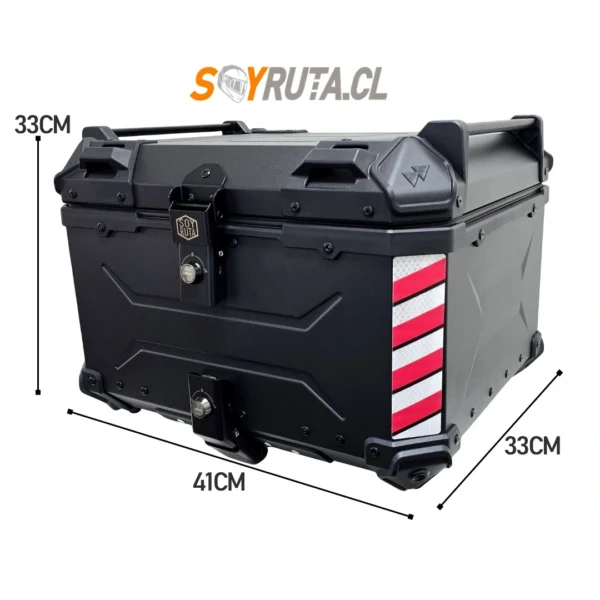 Maleta de moto Top case 45 litros Aluminio 2mm Negro desmontable SRF SOYRUTA (3) Maleta de moto Top case 45 litros Aluminio 2mm Negro desmontable SRF