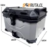 Maleta de moto Top case 55 litros Aluminio 2mm GRIS desmontable SRF SOYRUTA (1) Maleta de moto Top case 55 litros Aluminio 2mm GRIS desmontable SRF