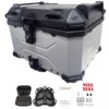 Maleta de moto Top case 55 litros Aluminio 2mm GRIS desmontable SRF SOYRUTA (2) Maleta de moto Top case 55 litros Aluminio 2mm GRIS desmontable SRF