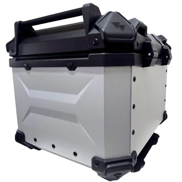 Maleta de moto Top case 55 litros Aluminio 2mm GRIS desmontable SRF SOYRUTA (4) Maleta de moto Top case 55 litros Aluminio 2mm GRIS desmontable SRF