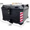 Maleta de moto Top case 55 litros Aluminio 2mm Negro desmontable SRF SOYRUTA (2) Maleta de moto Top case 55 litros Aluminio 2mm Negro desmontable SRF