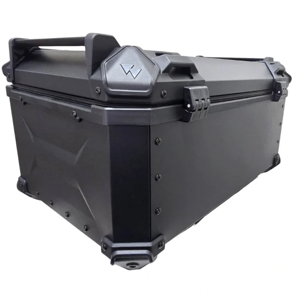 Maleta de moto Top case 65 litros Aluminio 2mm NEGRO desmontable SRF