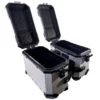 PACK Maletas laterales 72L + Top case 45L aluminio universal GRIS SOYRUTA (3) PACK Maletas laterales 72L + Top case 45L aluminio universal GRIS