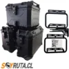 PACK Maletas laterales 72L + Top case 45L aluminio universal NEGRO SOYRUTA (5) PACK Maletas laterales 72L + Top case 45L aluminio universal NEGRO