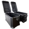 Pack Maletas laterales aluminio BMW 12001250 Negro SOYRUTA (5) PACK Maletas laterales 88L + Top case 45L + Anclajes aluminio BMW 1200/1250 Negro