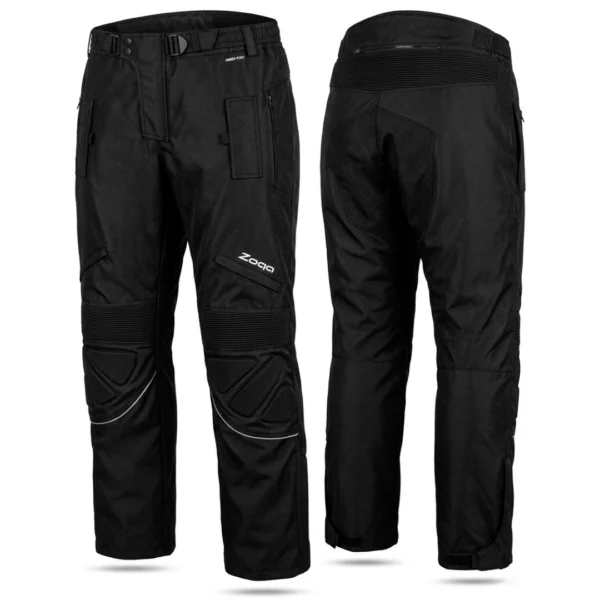 Pantalones de moto bicapa impermeables Negro ZQSD