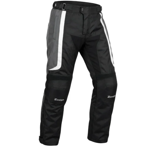 Pantalones de moto bicapa Negro Gris ZQS