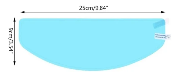 Lámina Antilluvia para Visor de Casco Moto 24,5 x 10 cm SOYRUTA (2) Mica De Casco Anti-empañante Transparente de Casco Moto 24,5 x 9 cm