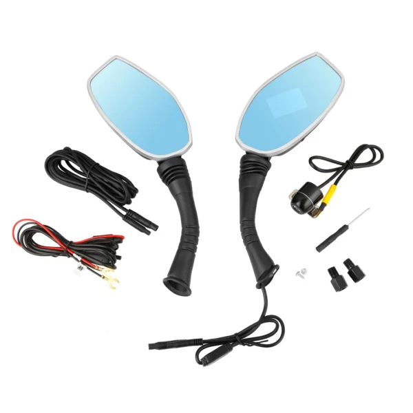 Espejos Retrovisores DVR Moto 2.7 Con Cámara Delantera y Trasera Full HD 1080P