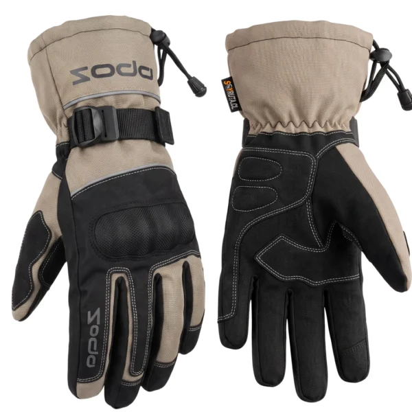 Guantes de Moto Invierno ZQ Touch Thinsulate Cafe