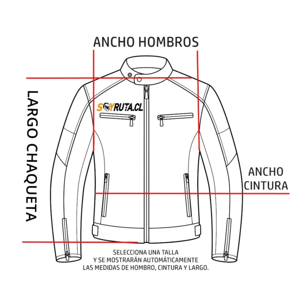 LARGO CHAQUETAS HOMBRE SOYRUTA (109) Chaqueta de moto SRZ Softshell rojo