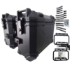 Maletas laterales 72L + Top case 45L aluminio universal NEGRO Maletas de moto laterales 72L Premium Aluminio SRF